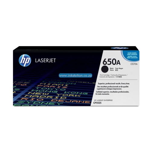 HP 650A Black Original Toner Cartridge (CE270A)