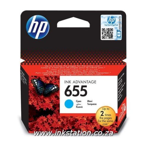 Original HP 655 Cyan Ink Advantage Cartridge (CZ110AE)