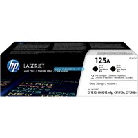 HP 125A Black Original Toner Cartridge - Dual Pack (CB540AD)
