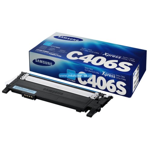 Original Samsung CLT-C406S Cyan Toner Cartridge